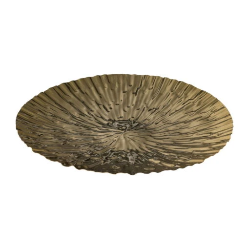 Schale RECO, Rund, Gold, Metall, Ø 34 -Freien Garten Promotion Geschäft 0810206005 schale reco 34x8cm rund gold 5619513ws 39 68656