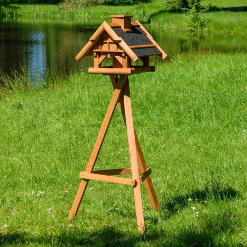 Vogelhaus Inkl. Ständer, Holz, Bernstein, 39 X 38 X 33 Cm -Freien Garten Promotion Geschäft 0910101485 Vogelhaus inkl Staender 3 111706