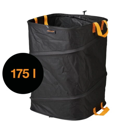 Fiskars Gartensack 'Solid PopUp', Schwarz/orange, 175 Liter -Freien Garten Promotion Geschäft 0910801870 Ergo Pop Up Gartensack 175l 1 104023