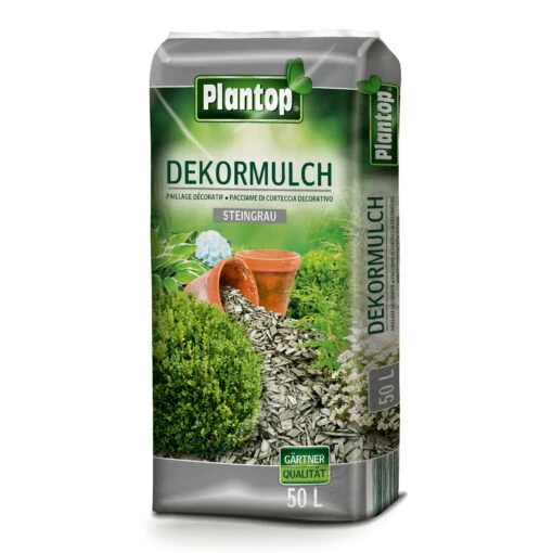 Plantop Dekormulch Steingrau, 1950 L Gesamt, 39 Sack á 50 L, Palettenware Ohne Zusätzliche Versandkosten -Freien Garten Promotion Geschäft 0960200192 Plantop Dekormulch 10 40mm steingrau 50l 78113