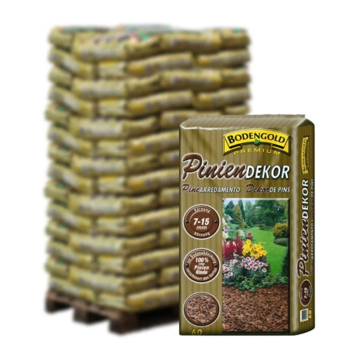 Piniendekor Braun, 7-15 Mm, 2340 L Gesamt, 39 Sack á 60 L -Freien Garten Promotion Geschäft 0960200202 Bodengold Piniendekor 7 15mm 109247