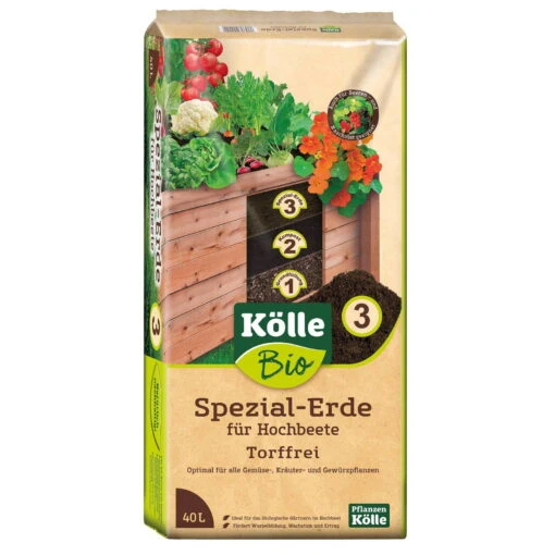 Hochbeet-Spezialerde Torffrei, 2400l, Ohne Zusätzliche Versandkosten -Freien Garten Promotion Geschäft 0960300202 0960300205 0960300206 Koelle Bio Hochbeet Spezialerde torffrei 40l PAL60 88384 1