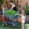 Hochbeet-Trolley Mit Rädern, Anthrazit, Metall, 75 X 35 X 80 Cm, 47 L -Freien Garten Promotion Geschäft 0980250141 Urban Garden Trolly auf Raedern anthrazit 12 84493