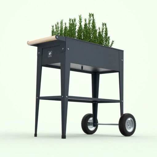 Hochbeet-Trolley Mit Rädern, Anthrazit, Metall, 75 X 35 X 80 Cm, 47 L -Freien Garten Promotion Geschäft 0980250141 Urban Garden Trolly auf Raedern anthrazit 8 84506