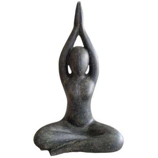 Steinguss Gartenornament 'Yoga', Natur, 21 X 14 X 30 Cm -Freien Garten Promotion Geschäft 0980306815 steinguss gartenornament yoga 123351