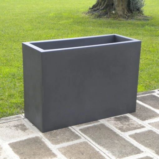 Pflanzkasten Kube High, Perlschwarz, L 80 X B 30 X H 70 Cm -Freien Garten Promotion Geschäft