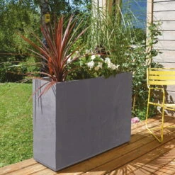 Pflanzkasten 'Volcania Crunch High', Anthrazit, Kunststoff -Freien Garten Promotion Geschäft 3230101089 Pflanzkasten Volcania Crunch High anthrazit L99xB29xH78cm 63l1 75443